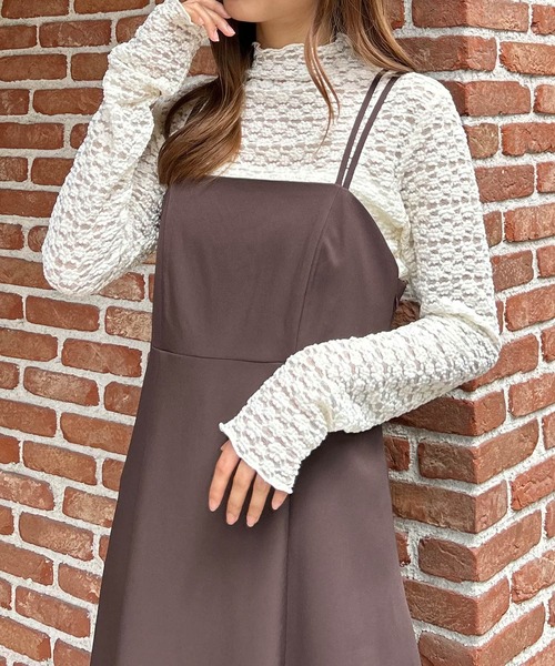 INGNI（イング）の「ダブルストラップフレアキャミ／ワンピース（ワンピース・レディース・ブラウン/ブラック・M）」の19枚目の写真