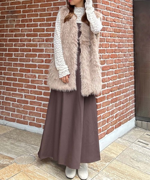 INGNI（イング）の「ダブルストラップフレアキャミ／ワンピース（ワンピース・レディース・ブラウン/ブラック・M）」の21枚目の写真