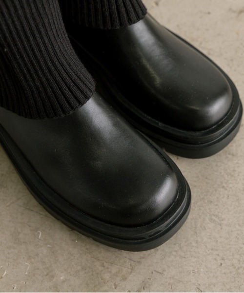 OLIVE des OLIVE（オリーブデオリーブ）の「ニットカバー2WAYロングブーツ　1032130080（ブーツ・レディース・ブラック・LARGE/MEDIUM/SMALL）」の13枚目の写真