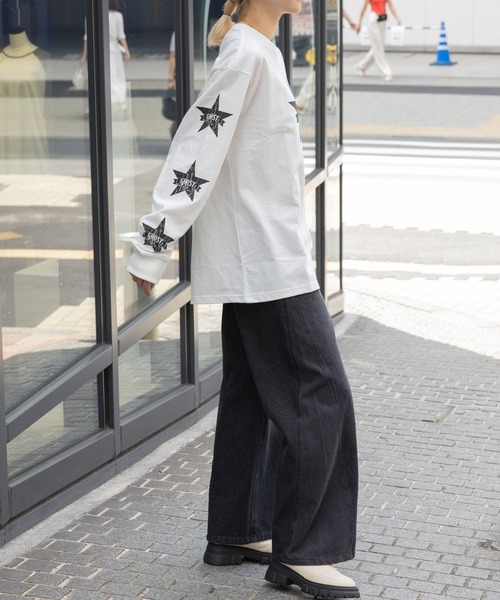 NICE GHOST CLUB(ナイスゴーストクラブ)の「【UNISEX】niceghostclub/ゴーストスター長袖Tシャツ 2976715(Tシャツ/カットソー・レディース・ホワイト/ブラウン/ブラック・SMALL/MEDIUM)」の10枚目の写真