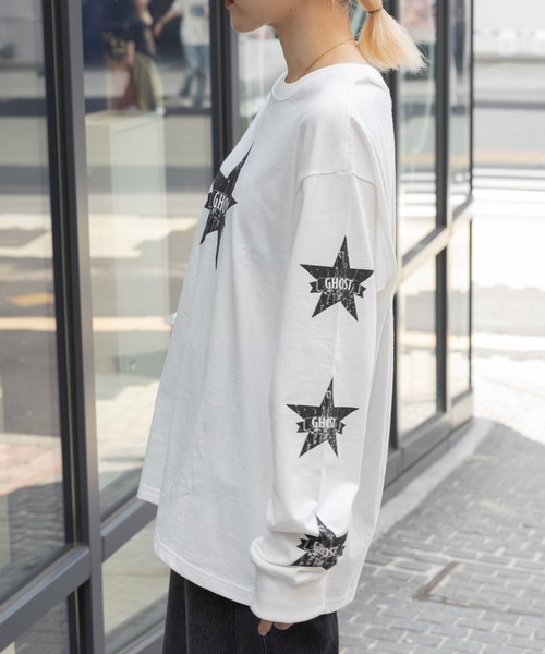 NICE GHOST CLUB(ナイスゴーストクラブ)の「【UNISEX】niceghostclub/ゴーストスター長袖Tシャツ 2976715(Tシャツ/カットソー・レディース・ホワイト/ブラウン/ブラック・SMALL/MEDIUM)」の12枚目の写真