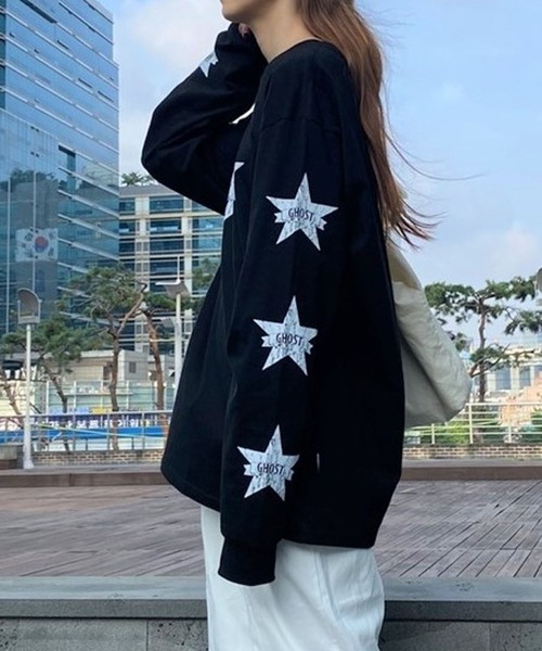 NICE GHOST CLUB(ナイスゴーストクラブ)の「【UNISEX】niceghostclub/ゴーストスター長袖Tシャツ 2976715(Tシャツ/カットソー・レディース・ホワイト/ブラウン/ブラック・SMALL/MEDIUM)」の16枚目の写真
