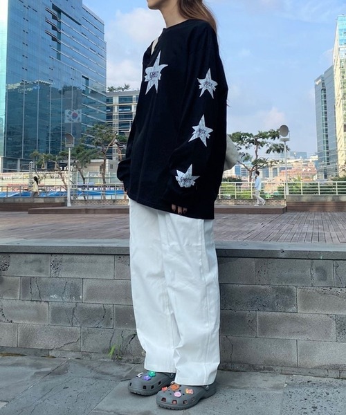 NICE GHOST CLUB(ナイスゴーストクラブ)の「【UNISEX】niceghostclub/ゴーストスター長袖Tシャツ 2976715(Tシャツ/カットソー・レディース・ホワイト/ブラウン/ブラック・SMALL/MEDIUM)」の14枚目の写真