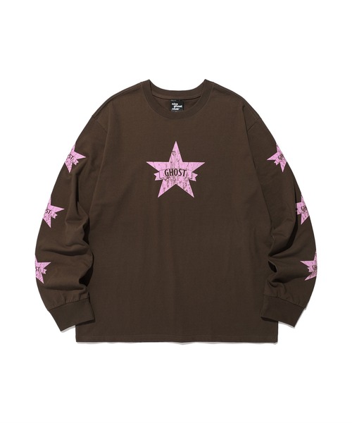 tシャツ 「UNISEX」niceghostclub／BIGゴースト 長袖Tシャツ　2984111 レディース セール】【UNISEX】niceghostclub／ゴーストスター長袖Tシャツ