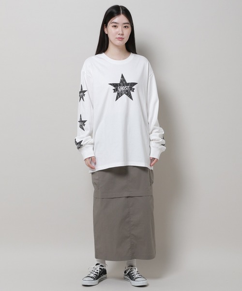 NICE GHOST CLUB(ナイスゴーストクラブ)の「【UNISEX】niceghostclub/ゴーストスター長袖Tシャツ 2976715(Tシャツ/カットソー・レディース・ホワイト/ブラウン/ブラック・SMALL/MEDIUM)」の18枚目の写真