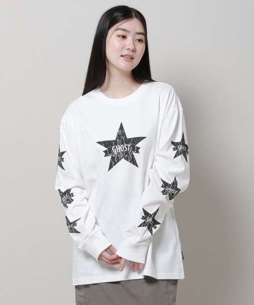 NICE GHOST CLUB(ナイスゴーストクラブ)の「【UNISEX】niceghostclub/ゴーストスター長袖Tシャツ 2976715(Tシャツ/カットソー・レディース・ホワイト/ブラウン/ブラック・SMALL/MEDIUM)」の21枚目の写真