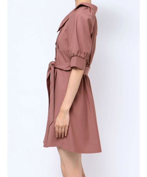 セール】アシメカラーシャツミニワンピース（シャツワンピース