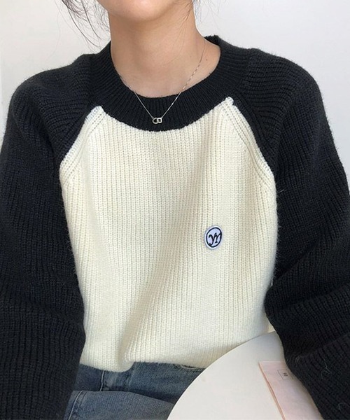 Dewlily(デューリリー)の「配色スリーブ切り替えニット(ニット/セーター・レディース・ブラック/ブラウン/グリーン・FREE)」の14枚目の写真