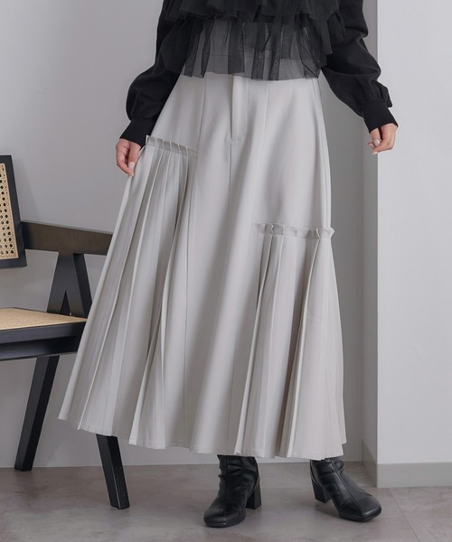 芽風スカート♡8/31迄大幅にお値下げ中♡ セール】【soie by apres jour mignon】サイドプリーツハイ