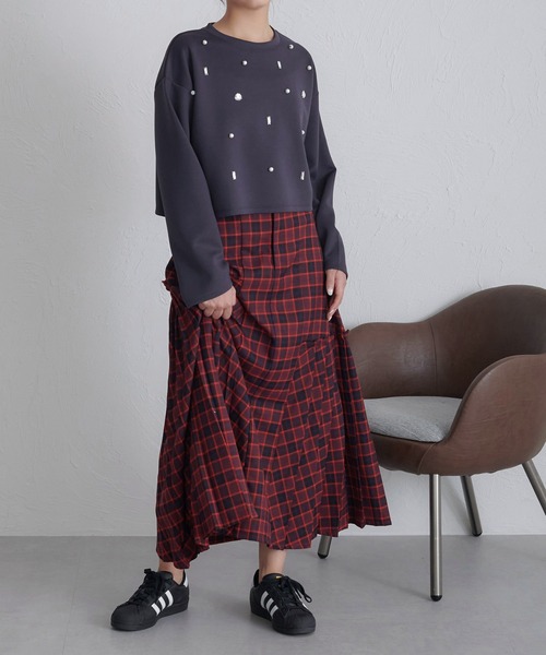soie by apres jour mignon(ソワバイアプレジュールミニョン)の「【soie by apres jour mignon】サイドプリーツハイウエストスカート【ZOZOTOWN限定アイテム】(スカート・レディース・レッド系その他/ライトグレー/杢グレー/グレー・フリー)」の19枚目の写真