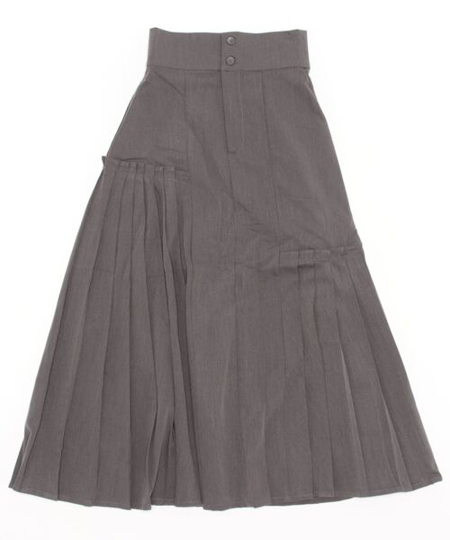 soie by apres jour mignon(ソワバイアプレジュールミニョン)の「【soie by apres jour mignon】サイドプリーツハイウエストスカート【ZOZOTOWN限定アイテム】(スカート・レディース・レッド系その他/ライトグレー/杢グレー/グレー・フリー)」の7枚目の写真