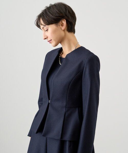 セール】【セットアップ対応商品】ウールツイルジャージペプラム