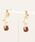 CHACO �iFLOWER ACCESSORY�j�i�`���R�j�́uCHACO/ Rose earrings  (�z���C�g/�u���E��)�i�C�������O�j�v�b�u���E��