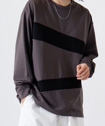 MMMM（エムエムエムエム）の「ストレッチポンチ切替ロンTEE（Tシャツ/カットソー）」