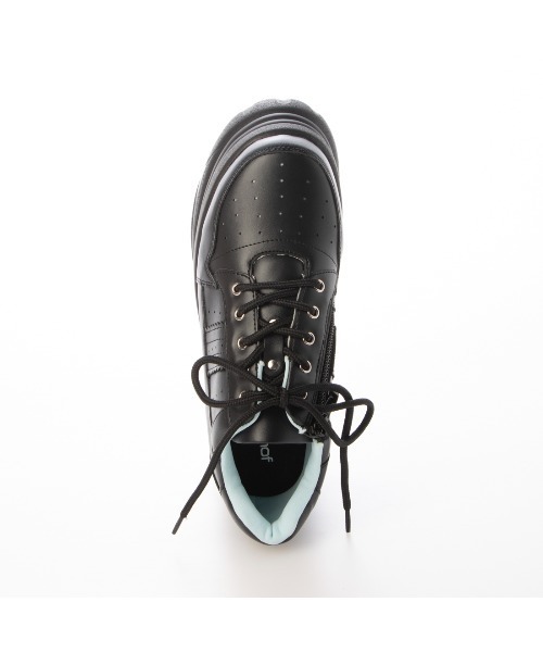 Mafmof（マフモフ）の「Mafmof(マフモフ)9cmソール厚底レースアップスニーカー（スニーカー・レディース・ブラック/ホワイト・LL/M/S/L）」の12枚目の写真