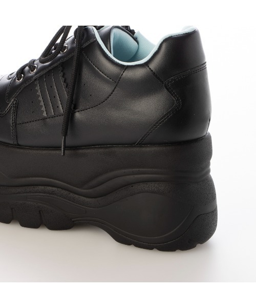 Mafmof（マフモフ）の「Mafmof(マフモフ)9cmソール厚底レースアップスニーカー（スニーカー・レディース・ブラック/ホワイト・LL/M/S/L）」の14枚目の写真