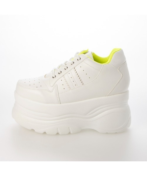 Mafmof（マフモフ）の「Mafmof(マフモフ)9cmソール厚底レースアップスニーカー（スニーカー・レディース・ブラック/ホワイト・LL/M/S/L）」の9枚目の写真