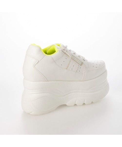 Mafmof（マフモフ）の「Mafmof(マフモフ)9cmソール厚底レースアップスニーカー（スニーカー・レディース・ブラック/ホワイト・LL/M/S/L）」の11枚目の写真