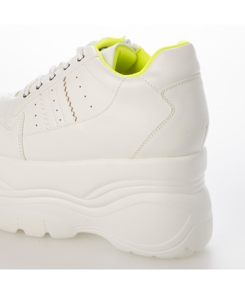 Mafmof（マフモフ）の「Mafmof(マフモフ)9cmソール厚底レースアップスニーカー（スニーカー・レディース・ブラック/ホワイト・LL/M/S/L）」の15枚目の写真