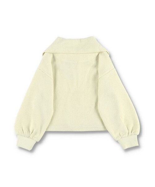 BRANSHES（ブランシェス）の「ジップアップ重ね着風トレーナー（パーカー・キッズ・アイボリー/ネイビー・90/130/110/150/120/140/100）」の3枚目の写真