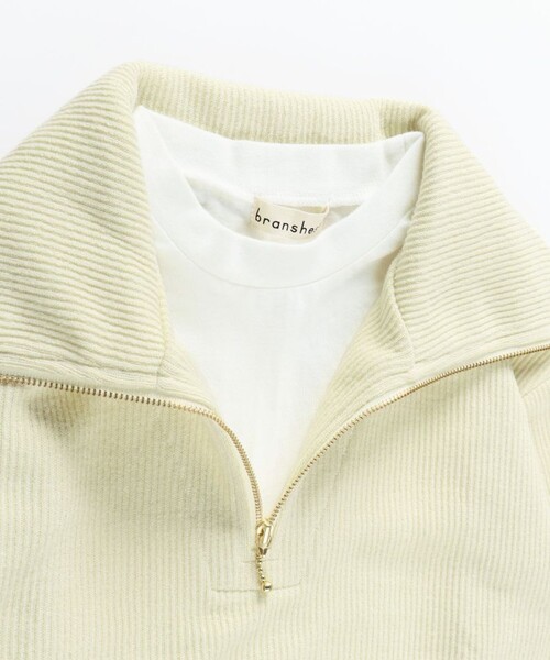 BRANSHES（ブランシェス）の「ジップアップ重ね着風トレーナー（パーカー・キッズ・アイボリー/ネイビー・90/130/110/150/120/140/100）」の5枚目の写真