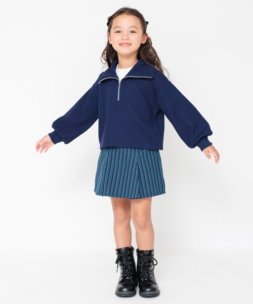 BRANSHES（ブランシェス）の「ジップアップ重ね着風トレーナー（パーカー・キッズ・アイボリー/ネイビー・90/130/110/150/120/140/100）」の12枚目の写真