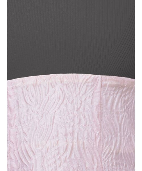 MERCURYDUO（マーキュリーデュオ）の「異素材ドッキングバックレースアップニットワンピース（ワンピース・レディース・オフホワイト/アイボリー/ブラック/ベビーピンク・SMALL/MEDIUM）」の16枚目の写真