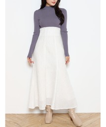 MERCURYDUO | 異素材ドッキングバックレースアップニットワンピース(ワンピース)