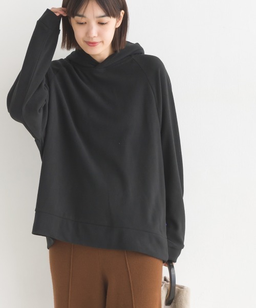 OMNES（オムネス）の「ふわ軽静電気防止マイクロフリースパーカー長袖（パーカー・レディース・アイボリー/キャメル/ホワイト×ネイビー/ブラック・LARGE/MEDIUM）」の10枚目の写真