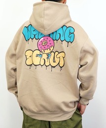 【GROOVY STORE】WALKING DONUT オーバーサイズ刺繍スウェットパーカー裏起毛