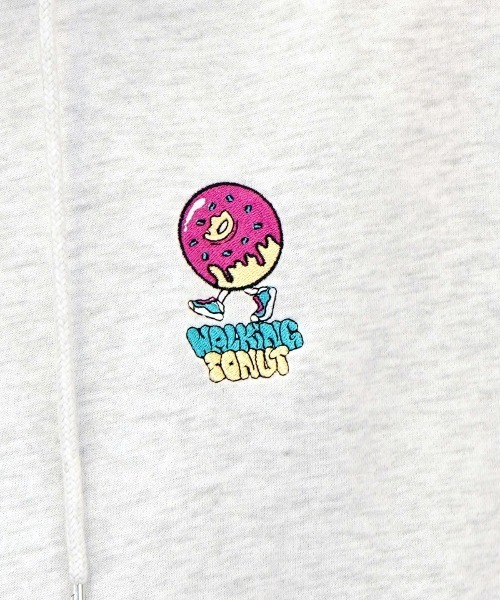 Burner（バーナー）の「【GROOVY STORE】WALKING DONUT オーバーサイズ刺繍スウェットパーカー裏起毛（パーカー・メンズ・ブラック/ホワイト/グレイッシュベージュ・L/M/LL）」の10枚目の写真