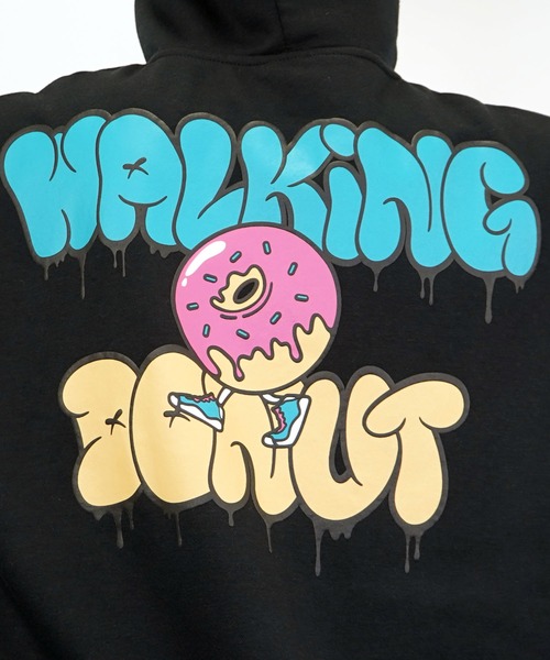 Burner（バーナー）の「【GROOVY STORE】WALKING DONUT オーバーサイズ刺繍スウェットパーカー裏起毛（パーカー・メンズ・ブラック/ホワイト/グレイッシュベージュ・L/M/LL）」の19枚目の写真