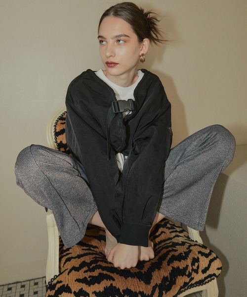 ELLEgirl（エルガール）の「ラメセンターシームリブパンツ【ELLEgirl/エル ガール】（その他パンツ・レディース・ブラウン/グレー・FREE）」の10枚目の写真