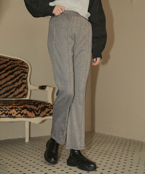 ELLEgirl（エルガール）の「ラメセンターシームリブパンツ【ELLEgirl/エル ガール】（その他パンツ・レディース・ブラウン/グレー・FREE）」の14枚目の写真