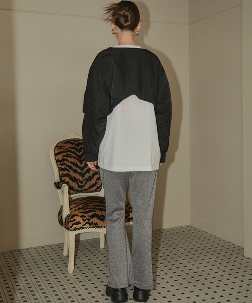 ELLEgirl（エルガール）の「ラメセンターシームリブパンツ【ELLEgirl/エル ガール】（その他パンツ・レディース・ブラウン/グレー・FREE）」の13枚目の写真