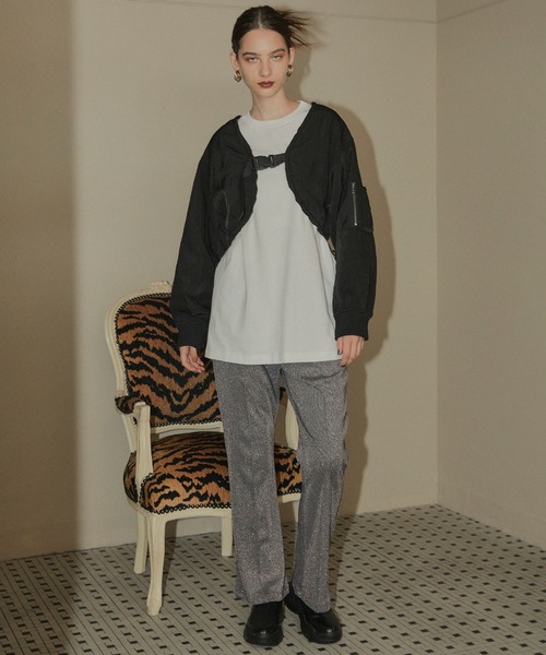 ELLEgirl（エルガール）の「ラメセンターシームリブパンツ【ELLEgirl/エル ガール】（その他パンツ・レディース・ブラウン/グレー・FREE）」の11枚目の写真