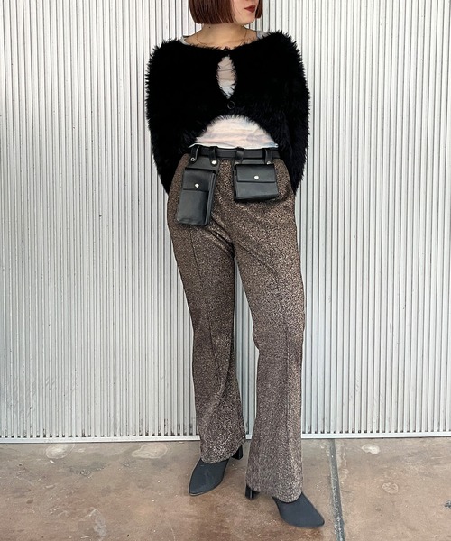 ELLEgirl（エルガール）の「ラメセンターシームリブパンツ【ELLEgirl/エル ガール】（その他パンツ・レディース・ブラウン/グレー・FREE）」の19枚目の写真