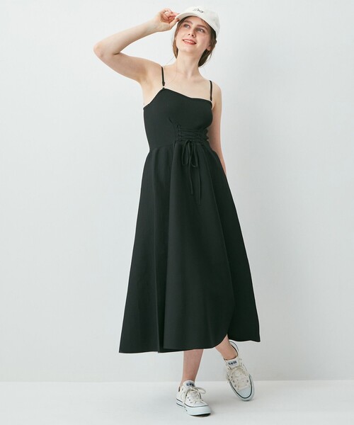 DEICY(デイシー)の「レースアップニットビスチェワンピース(ワンピース・レディース・ブラック/アイボリー・FREE)」の17枚目の写真