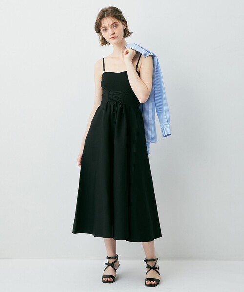 DEICY ワンピース レースミックスフレアワンピース