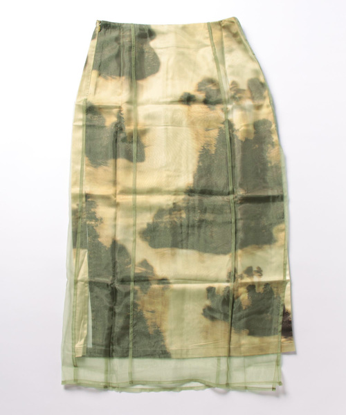 Uenui（ウニュイ）の「フォールンリーブス シアースカート レイヤード スリット（スカート・レディース・イエロー・FREE）」の11枚目の写真