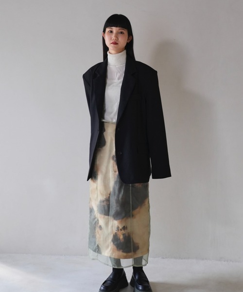 Uenui（ウニュイ）の「フォールンリーブス シアースカート レイヤード スリット（スカート・レディース・イエロー・FREE）」の5枚目の写真