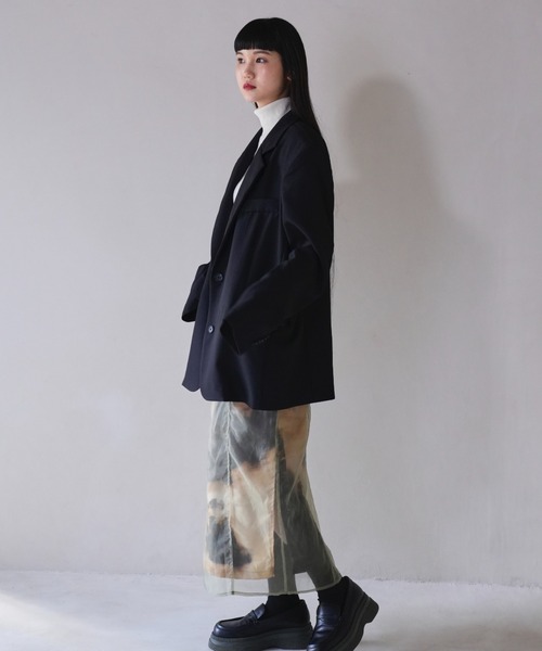 Uenui（ウニュイ）の「フォールンリーブス シアースカート レイヤード スリット（スカート・レディース・イエロー・FREE）」の6枚目の写真