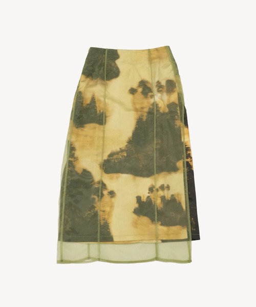 Uenui（ウニュイ）の「フォールンリーブス シアースカート レイヤード スリット（スカート・レディース・イエロー・FREE）」の8枚目の写真