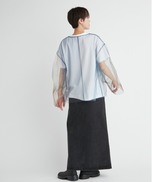 【emmi atelier】チュールトップス☆グレー