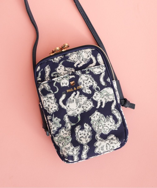 PAUL & JOE ACCESSOIRES(ポールアンドジョーアクセソワ)の「【PAUL & JOE ACCESSOIRES /ポール アンド ジョー アクセソワ 】 ジプヌネリボン スマホポシェット(ショルダーバッグ・レディース・ネイビー/ピンク・FREE)」の8枚目の写真