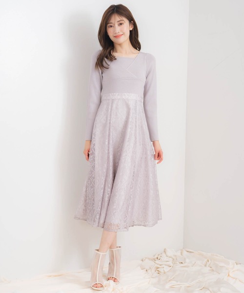 SNIDEL ❤︎❤︎ レースチュールドッキングワンピース SNIDEL レース  