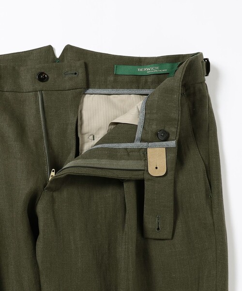 BERWICH（ベルウィッチ）の「BERWICH × Brilla per il gusto / 別注 SCOTCH リネン スラックス（その他パンツ・メンズ・ブラック/オリーブ・42/44/46/48/50）」の4枚目の写真