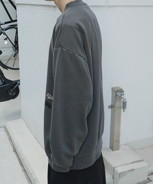 Red Cap Girl（レッドキャプガール）の「【RED CAP GIRL】ビッグシルエット ピグメント加工 フロントイラストプリント プルオーバースウェット（スウェット・メンズ・グレー系その他/チャコールグレー・L/M）」の13枚目の写真