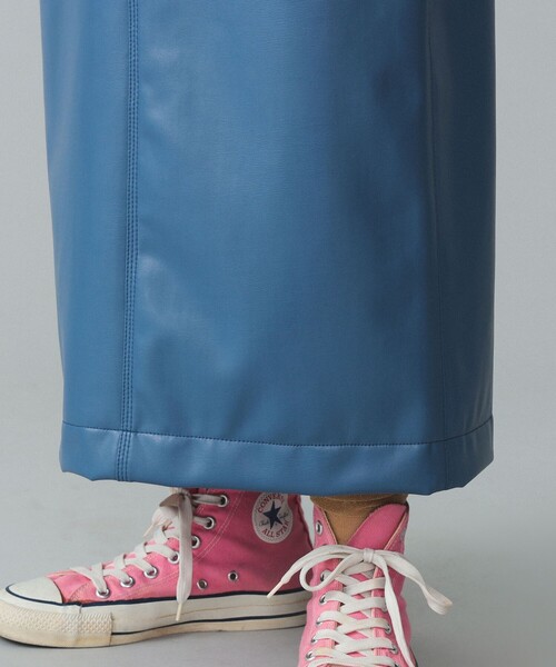 BEAMS BOY（ビームスボーイ）の「maturely / Fake Leather Work Skirt（スカート・レディース・ブラック/ブルー系その他2・1/0）」の20枚目の写真