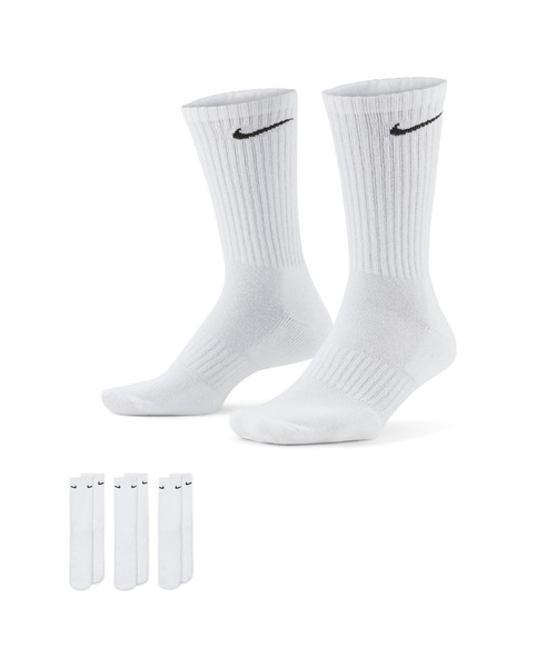 NIKE（ナイキ）の「NIKE / ナイキ 3P エブリデイ クッション クルー ソックス（ソックス/靴下・メンズ・ブラック/マルチ/ホワイト・21-23cm/27-29/23-25/25-27）」の2枚目の写真